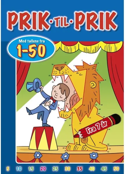 Verbinde die Punkte mit den Zahlen von 1 bis 50 (Zirkus) - Hobby - Heft